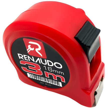 RENAUDO FLESSOMETRO IN ABS ANTIURTO MT 3 NASTRO DA MM16