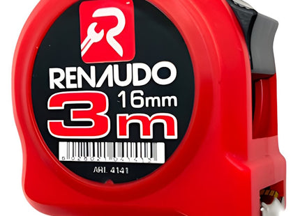 RENAUDO FLESSOMETRO IN ABS ANTIURTO MT 3 NASTRO DA MM16