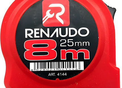 RENAUDO FLESSOMETRO IN ABS ANTIURTO MT 8 NASTRO DA MM25