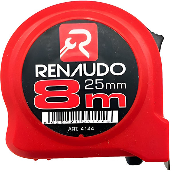 RENAUDO FLESSOMETRO IN ABS ANTIURTO MT 8 NASTRO DA MM25