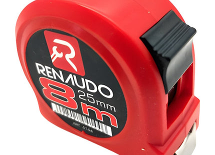 RENAUDO FLESSOMETRO IN ABS ANTIURTO MT 8 NASTRO DA MM25