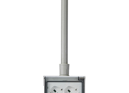 FME MULTIPRESA DA PARETE 2 SCHUKO BIPASSO IN CUSTODIA IP55 3 MODULI