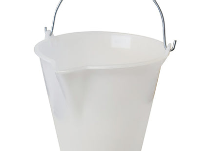 MOBIL PLASTIC SECCHIO GRADUATO INDUSTRIALE BIANCO NEUTRO LT15