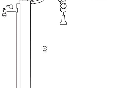 BEL-FER FONTANA IN FERRO DOPPIO RUBINETTO COLORE VERDE ACIDO