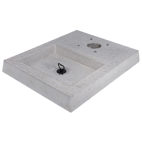 BEL-FER BASE PER FONTANE IN CEMENTO CM 50X40 CON VASCHETTA