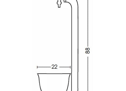 BEL-FER FONTANA IN FERRO CON VASCHETTA COLORE BIANCO*