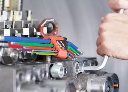 WIHA SERIE DI 9 CHIAVI A TESTA SFERICA ESAGONALE COLORATE ERGOSTAR