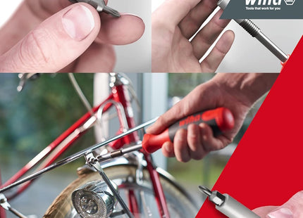 WIHA PORTAINSERTI BITS LIFTUP 26ONE COMPLETO DI 13 INSERTI DOPPI DA 1/4"