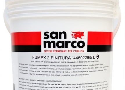 SAN MARCO FUMEX 2 FINITURA BIANCO LT 5 IDROPITTURA COPRIMACCHIA