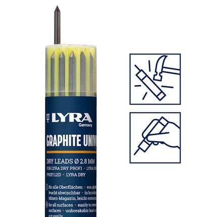 LYRA MINE RICAMBIO H GRAPHITE PER DRY PROFI ASTUCCIO DA PZ12