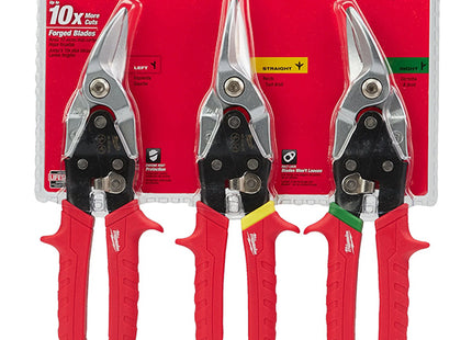 MILWAUKEE SET DA 3 CESOIE PER TAGLIO LAMIERA