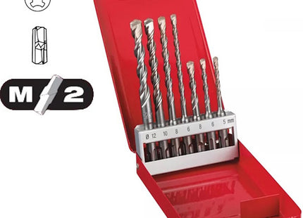 MILWAUKEE SERIE PUNTE SDS-PLUS M2 IN BOX DA PZ 7 D.MM5-12*