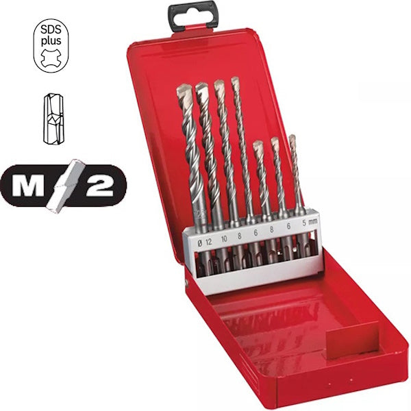 MILWAUKEE SERIE PUNTE SDS-PLUS M2 IN BOX DA PZ 7 D.MM5-12*