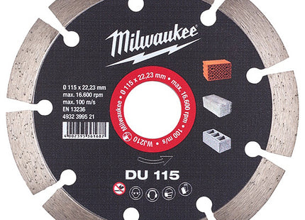 MILWAUKEE DISCO DIAMANTATO A SETTORI MOD. DU