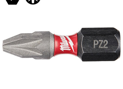 MILWAUKEE INSERTI BITS PER VITI A CROCE POZIDRIV IMPRONTA PZ DA MM25