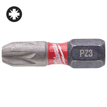 MILWAUKEE INSERTI BITS PER VITI A CROCE POZIDRIV IMPRONTA PZ DA MM25