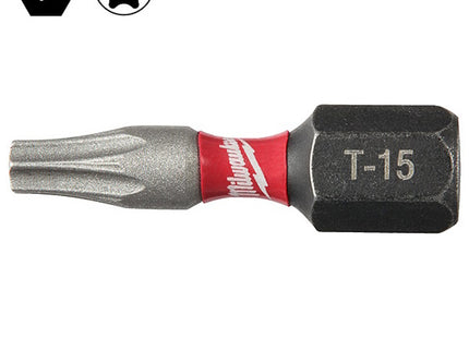MILWAUKEE INSERTI BITS PER VITI TORX DA MM25 ATTACCO 1/4"