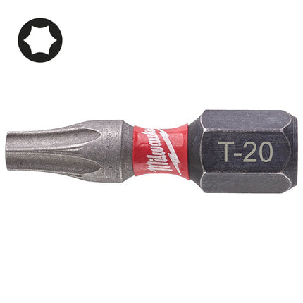 MILWAUKEE INSERTI BITS PER VITI TORX DA MM25 ATTACCO 1/4&quot;