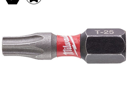 MILWAUKEE INSERTI BITS PER VITI TORX DA MM25 ATTACCO 1/4"