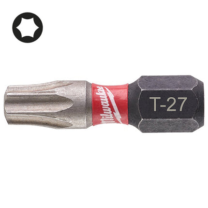 MILWAUKEE INSERTI BITS PER VITI TORX DA MM25 ATTACCO 1/4&quot;