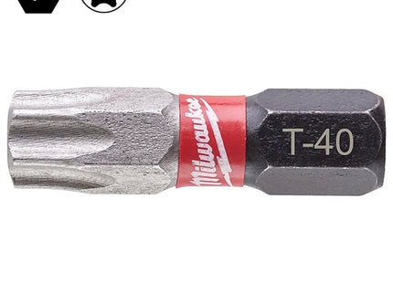 MILWAUKEE INSERTI BITS PER VITI TORX DA MM25 ATTACCO 1/4"