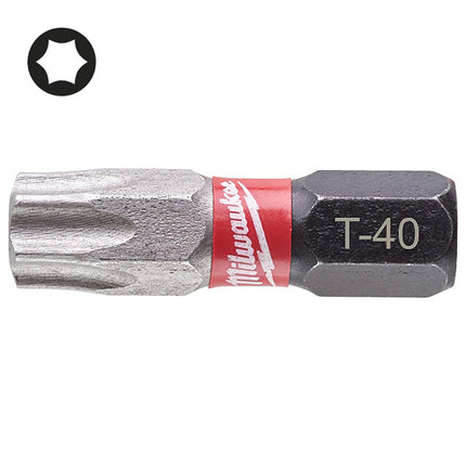 MILWAUKEE INSERTI BITS PER VITI TORX DA MM25 ATTACCO 1/4&quot;