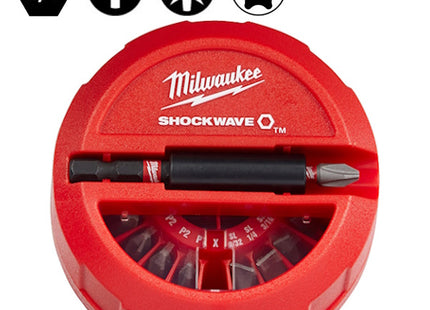 MILWAUKEE SET INSERTI BITS CON PORTAINSERTI IN BOX PZ15