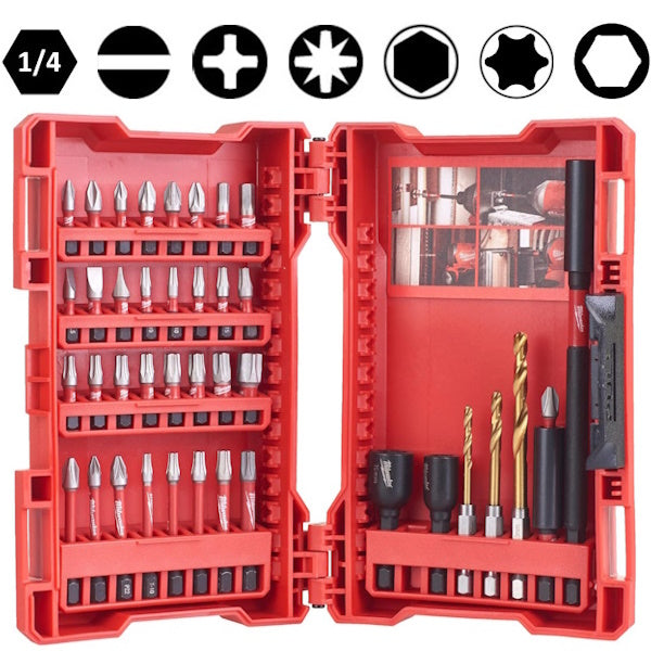 MILWAUKEE SET FORATURA/AVVITATURA SHOCKWAVE IN CASSETTA PLASTICA PZ40*