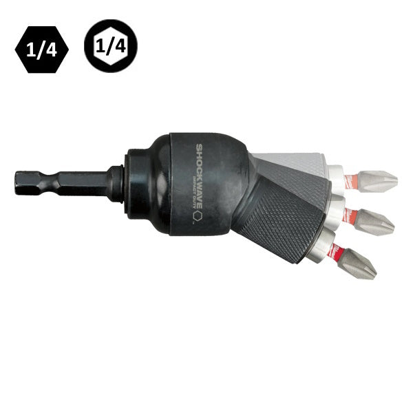 MILWAUKEE DISPOSITIVO AVVITATURA KNUCKLE 0 A 30° ATTACCO BITS 1/4"