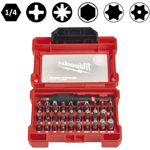 MILWAUKEE SET INSERTI BITS CON PORTAINSERTI IN BOX PZ32
