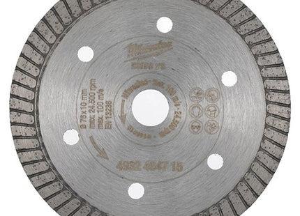 MILWAUKEE DISCO DA TAGLIO DIAMANTATO D.MM 76X1,0X10,0 DHTS