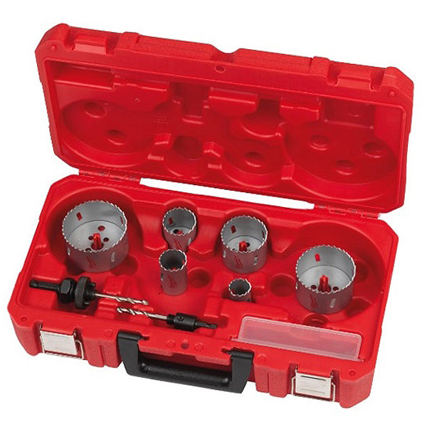 MILWAUKEE SEGHE A TAZZA CONTRACTOR KIT PZ10 D.MM25-76 CON ACCESSORI