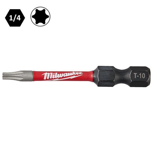 MILWAUKEE INSERTI BITS PER VITI TORX DA MM50 ATTACCO 1/4&quot;