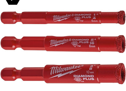 MILWAUKEE SET PUNTE DIAMANTATE DIAMOND PLUS A SECCO/UMIDO D.MM6-8-10X55*