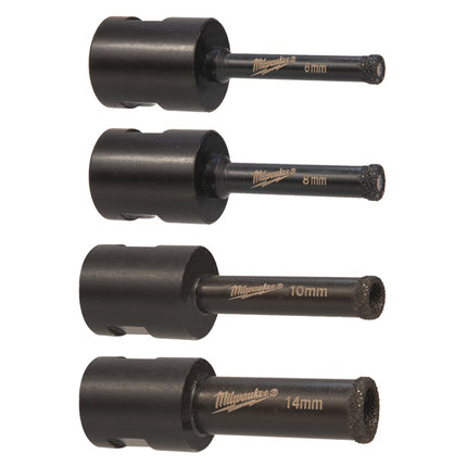 MILWAUKEE SET PUNTE DIAMANTATE DIAMOND MAX A SECCO D.MM6-8-10-14X68
