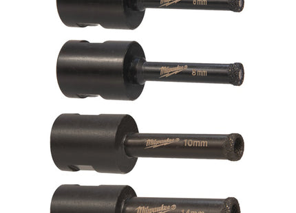 MILWAUKEE SET PUNTE DIAMANTATE DIAMOND MAX A SECCO D.MM6-8-10-14X68
