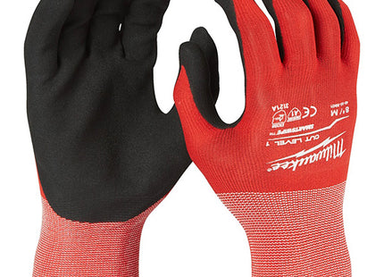 MILWAUKEE GUANTI MOD. CUT A GLOVES COLORE ROSSO/NERO