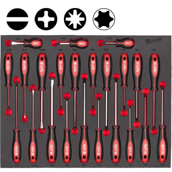 MILWAUKEE SET DI GIRAVITI COMPLETO IN MODULO MORBIDO PZ23