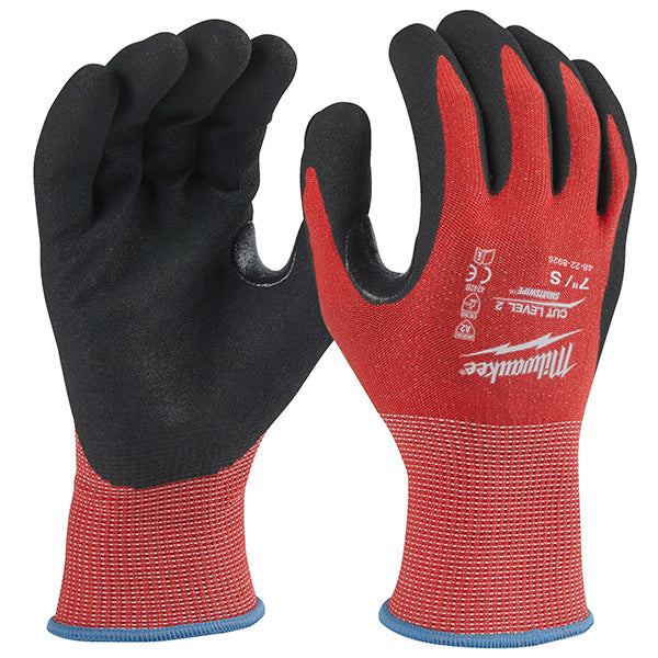 MILWAUKEE GUANTI MOD. CUT B GLOVES COLORE ROSSO/NERO
