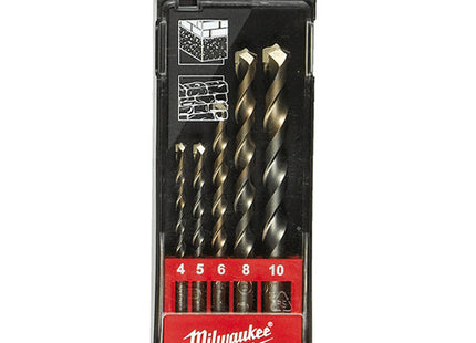 MILWAUKEE SERIE PUNTE PER MURATURA IN ASTUCCIO DA PZ 5 D.MM 4-10