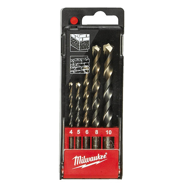 MILWAUKEE SERIE PUNTE PER MURATURA IN ASTUCCIO DA PZ 5 D.MM 4-10