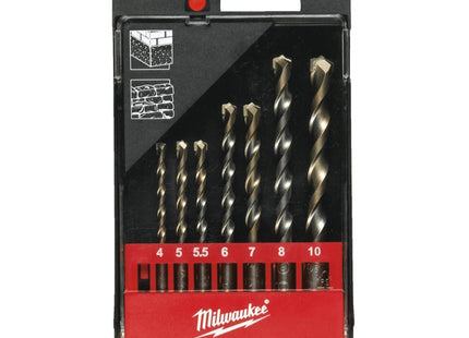 MILWAUKEE SERIE PUNTE PER MURATURA IN ASTUCCIO DA PZ 8 D.MM 3-10