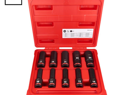 MILWAUKEE SET BUSSOLE LUNGHE A MACCHINA DA 1/2" SERIE DA PZ10