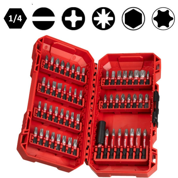 MILWAUKEE SET AVVITATURA SHOCKWAVE IN CASSETTA DI PLASTICA PZ56