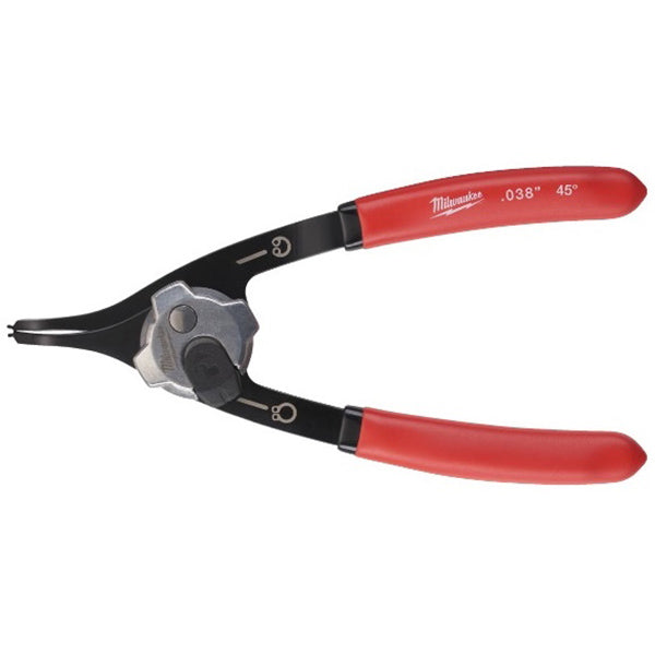 MILWAUKEE PINZA PER SEEGER INTERNI-ESTERNI BECCHI 45°