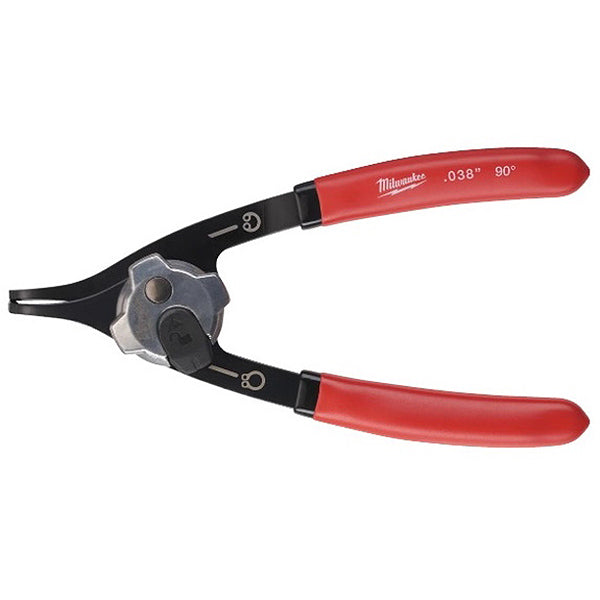 MILWAUKEE PINZA PER SEEGER INTERNI-ESTERNI BECCHI 90°