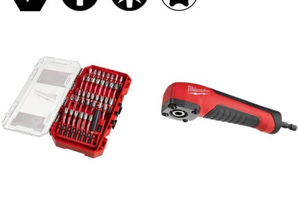 MILWAUKEE SET DI INSERTI BITS ED ACCESSORI CON DISPOSITIVO ANGOLARE PZ39