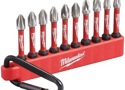 MILWAUKEE SET 10 INSERTI BITS CON MOSCHETTONE