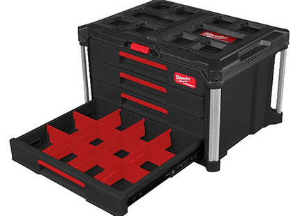 MILWAUKEE PACKOUT CASSETTIERA PORTAUTENSILI A 4 CASSETTI