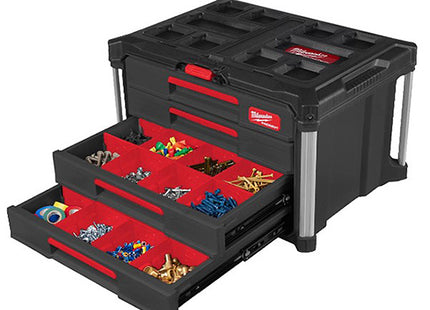 MILWAUKEE PACKOUT CASSETTIERA PORTAUTENSILI A 4 CASSETTI